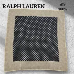 美品★RALPH LAUREN ラルフローレン スカーフ 大判 チェックドット
