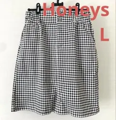 Honeys レースアップ台形スカートL