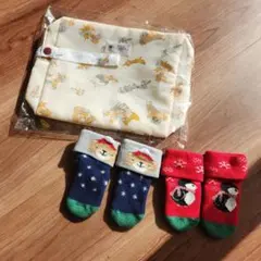 クリスマスソックス　ミルポッシェ Milpocheオリジナルおむつポーチ