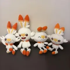 ポケモン　ヒバニーぬいぐるみ4体セット！