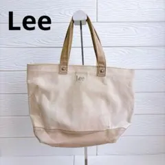 【Lee】トートバッグ アイボリー ベージュ 2WAY 刺繍 ショルダーバッグ
