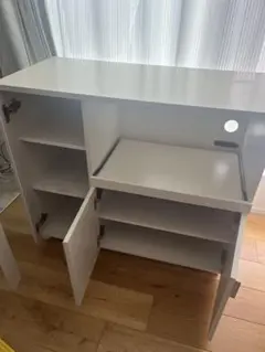 キッチン収納ラック｜レンジ台・スライド棚付き｜90×42×80cmキャスター付のサムネイル