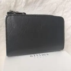 【新品!!】ultima TOKYO☆折り財布 イタリアンレザー ブラック 本革のサムネイル