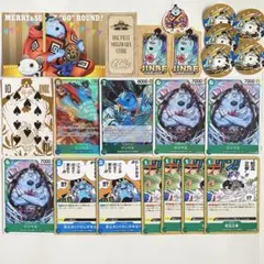 ワンピース　ジンベエ　チケット風カード　バースデイ缶バッジステッカーのサムネイル