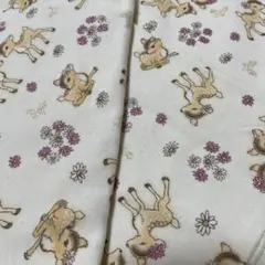 fuwacca バンビ ピンク ミニ裏毛ニット 生地
