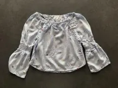 H&M 半袖ブラウス ストライプ柄 140cm