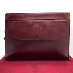 良品　CARTIER カルティエ マストライン セカンドバッグ ボルドー　保存袋