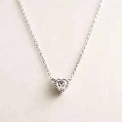 4℃ K10シルバー ハート型ネックレス