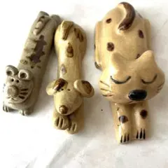 箸置き　はし置き　飾り　置物　ねこ　猫　いぬ　犬　3匹　まとめ売り