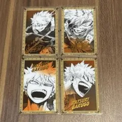 僕のヒーローアカデミア　原画展　箔押しクリアカード 爆豪勝己 4枚セット