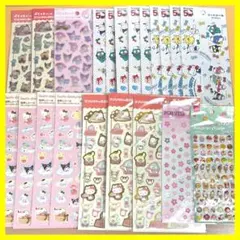 ✨ サンリオ ✨ ぷくっとシール ✨ 他 21枚セット キャラクターズ ダイソー