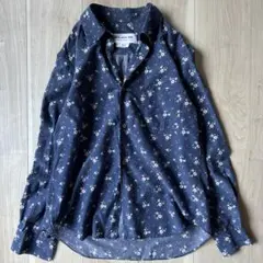 美品＊コムデギャルソンガール 小花柄 コットンシルクシャツ S ネイビー 2026年最新】comme des garcons 花柄の人気アイテム - メルカリ