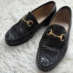 GUCCI グッチ ホースビットローファー レザー 23 レディース 革靴　黒