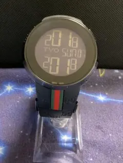 [稼働品 ]GUCCI デジタル腕時計ブラック中古品のサムネイル