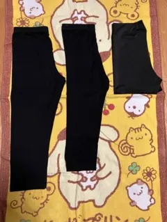 キッズ ガールズ レギンス スパッツ 七分丈 一分丈 黒 135cm 140cm