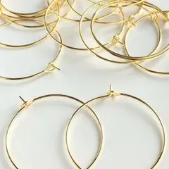 【お値下げ中！】たっぷり大容量！ 約100個　［30mm］フープピアス