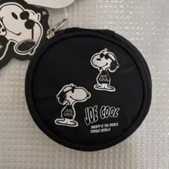 ピーナッツ スヌーピー ジョークール アクセサリーポーチ 集合ロゴ モノトーン