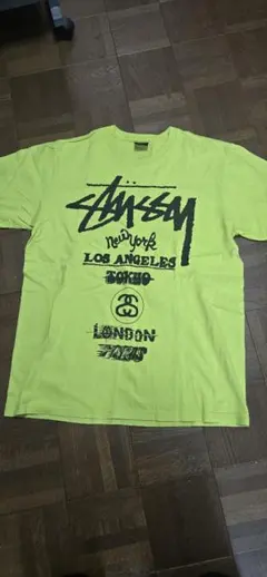 STUSSY TOUR Tシャツ Mサイズ ライム