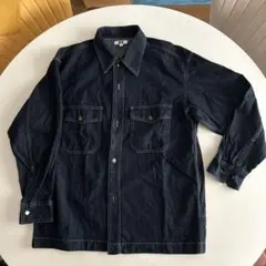 【UNIQLO】デニムオーバーサイズシャツ/Ｌサイズ