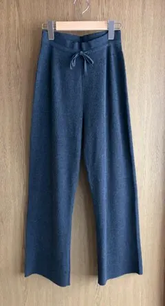 ユニクロ　ウォッシャブルニットリブパンツ　ダークグレー　Lサイズ　人気商品
