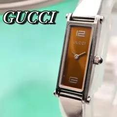 GUCCI バングルウォッチ スクエア シルバー レディース腕時計 1351