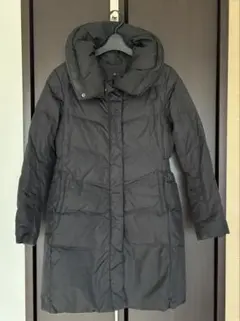 UNIQLO ロングダウンコート　フェザー混　M BLACK スタンドカラー　黒