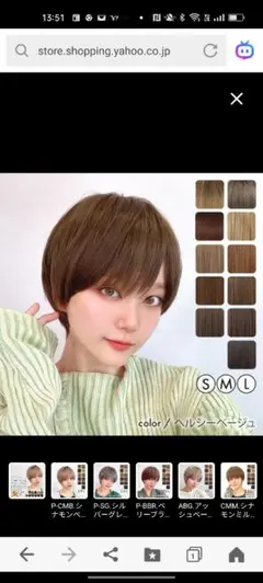 アクアドール　ボーイフレンドショート　シナモンミルクティー ウィッグ Mのサムネイル
