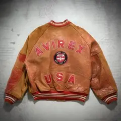 AVIREX ブラウン レザージャケット