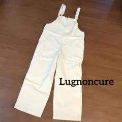 美品 Lugnoncure サロペット オーバーオール 生成り 綿麻混
