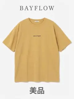 ⁠【極美品】BAYFLOW ベイフロー 胸元刺繍ロゴ Tシャツ ベージュ M