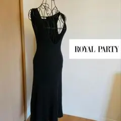 【美品】ROYAL PARTY ニット ロングワンピース ブラック