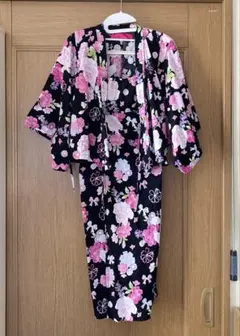 花柄 浴衣3点セット130cm