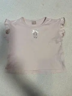 petit main フリル袖 Tシャツ 100cm ピンク