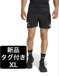 ラグビー 短パン ハーフパンツ XL オールブラックス 黒 ブラック 練習着のサムネイル