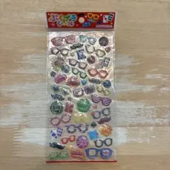 平成レトロ　ぷくぷらシール　メガネ　レア　ぷくぷく