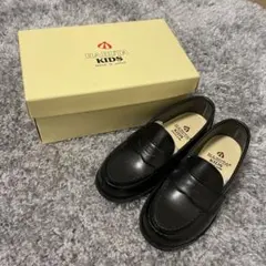 【新品】【18㎝】HARUTA KIDS ブラックローファー