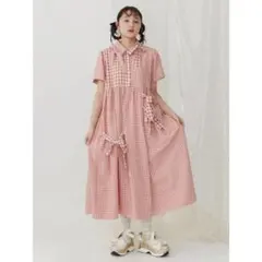 merry jenny メリージェニー リボンがいっぱいワンピース 赤　レッド