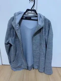 COMME CA MEN ジップアップパーカー グレー