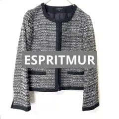 ESPRITMUR ツイード ノーカラージャケット 9号　セレモニージャケット