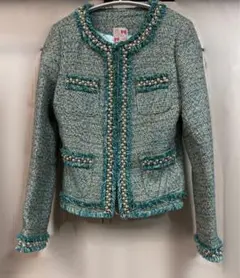 Cocoツイードノーカラージャケット