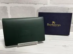 バーバリー　名刺入れ　ノバチェック レザー　カードケース　ヴィンテージ