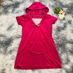 CONVERSE コンバース (M) 半袖 ワンピース ミニ丈 スポーツ ピンク