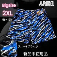 ○BIG 2XL AND1 新品バスケゲームジャージパンツ青系5L+のサムネイル