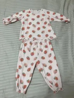 いちご柄 ベビーパジャマ 80cm