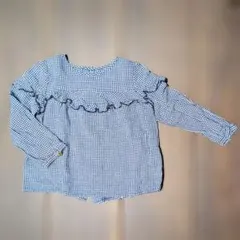 Zara Baby Girl ギンガムチェック フリルシャツ 98cm 2/3歳