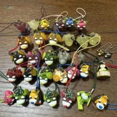 【平成レトロ】お茶犬　お茶猫　おーいお茶　ストラップ　まとめ売り　33体