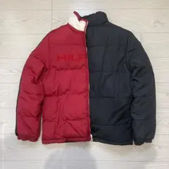 Tommy Hilfiger 赤×濃紺 リバーシブル デカロゴ 中綿ブルゾン M