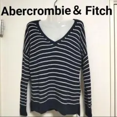 Abercrombie＆Fitch アバクロ Ｖネック サマーニット 紺