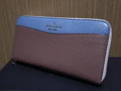 【美品】kate spade♠️ 長財布ブラウン/ブルー