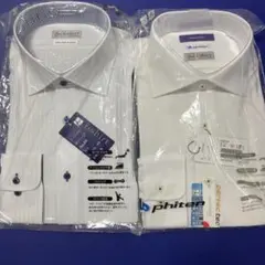 【新品未使用品】i-shirt 日本製 長袖シャツ2枚セット　L41-84